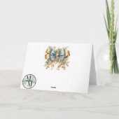 青威厳のあると金ゴールドのクリスマスディアー カード (裏面)