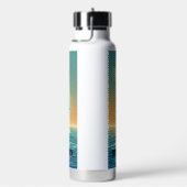 青威厳のある鯨絵を描の ウォーターボトル (右面)