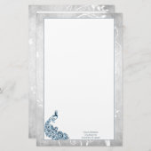 青孔雀の文房具 便箋 (正面/裏面)