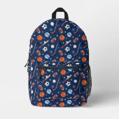 青学校のキッズスポーツ用品パターン プリントバックパック (正面)