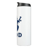 青実在灰色フードフード付きスウェットシャツ タンブラー (回転右)