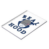 青実在灰色フードフード付きスウェットシャツ ノートブック (左側)