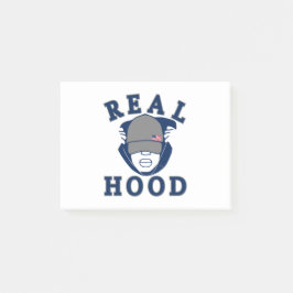 青実在灰色フードフード付きスウェットシャツ ポストイット