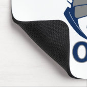 青実在灰色フードフード付きスウェットシャツ マウスパッド (コーナー)