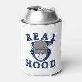 青実在灰色フードフード付きスウェットシャツ 缶クーラー (缶正面)