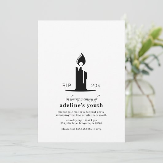 青少年のバースデーパーティ招待状 招待状 (スタンド正面)