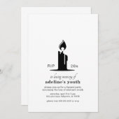 青少年のバースデーパーティ招待状 招待状 (正面/裏面)