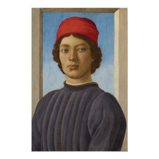 青少年のポートレート, c.1485 (油と温度) ポスター (正面)