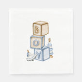 青少年の木造ブロックやおもちゃだ スタンダードランチョンナプキン (正面)