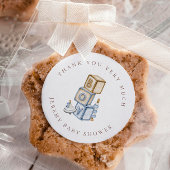 青少年の木造ブロックやおもちゃだ ラウンドシール