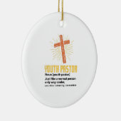 青少年の牧師、おもしろい牧師 セラミックオーナメント (右)