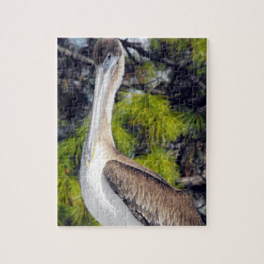 青少年の茶色のペリカン ジグソーパズル (縦)