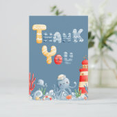 青少年の赤ちゃん航海のシャワー サンキューカード (スタンド正面)