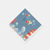 青少年の赤ちゃん航海のシャワー スタンダードカクテルナプキン (角)