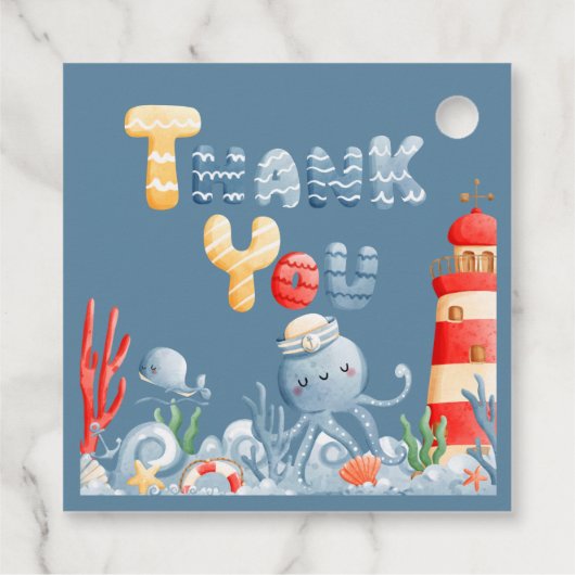 青少年の赤ちゃん航海のシャワー フェイバータグ (裏面)