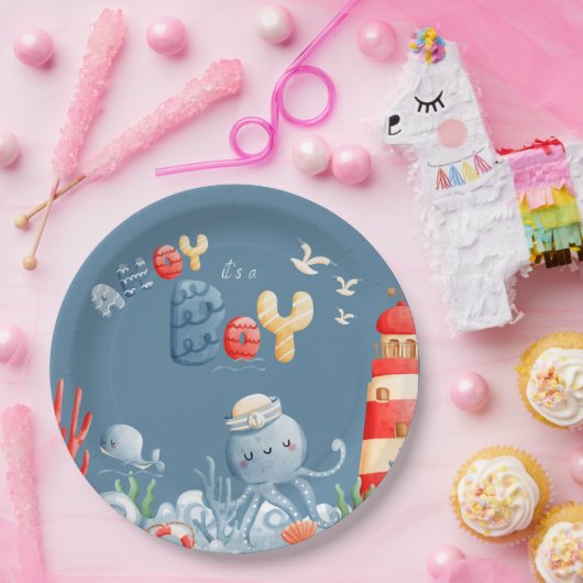 青少年の赤ちゃん航海のシャワー ペーパープレート (パーティー)