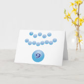 青少年ハッピーバースデー9歳 カード (黄色い花)