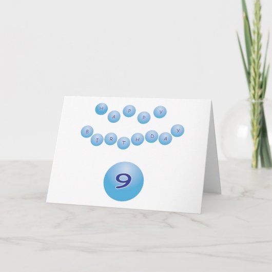 青少年ハッピーバースデー9歳 カード (正面)