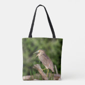 青少年ブラッククラウン付きナイトヘロン トートバッグ (裏面)