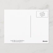 青少年ブラッククラウン付きナイトヘロン ポストカード (裏面)