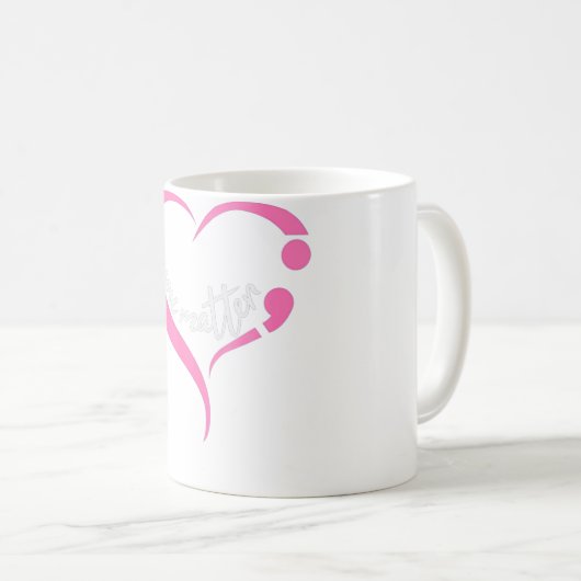 青少年問題セミクロメンタルヘルス&スーサイドアワ コーヒーマグカップ (正面右)