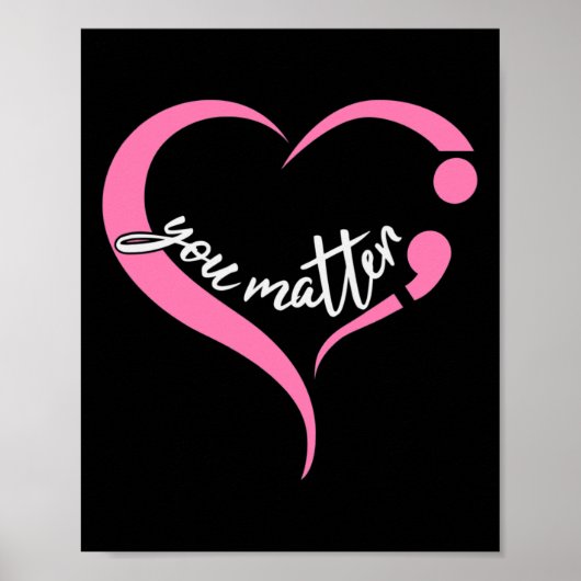 青少年問題セミコロンメンタルヘルスと自殺 ポスター (正面)