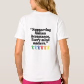 青少年自閉症意識 Tシャツ (裏面)