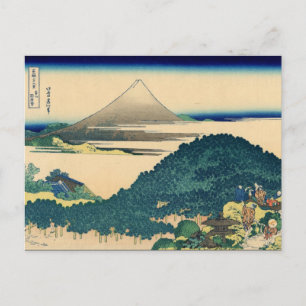 青山の円い松 (北斎作) ポストカード