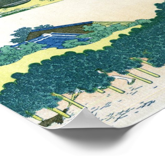 青山円座松, 北斎 ポスター (角)