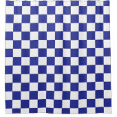 青市松模様にと白 シャワーカーテン (正面)