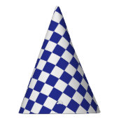 青市松模様にと白 パーティーハット (右)