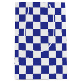 青市松模様にと白 ミディアムペーパーバッグ (正面)