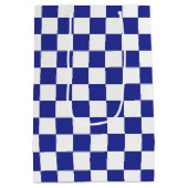 青市松模様にと白 ミディアムペーパーバッグ (裏面)