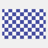 青市松模様にと白 ラッピングペーパーシート (正面)