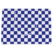 青市松模様にと白 ラージペーパーバッグ (正面)