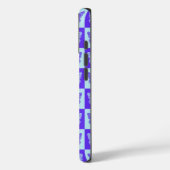 青市松模様にと紫の蝶のパターン Case-Mate iPhoneケース (裏面 / 左)