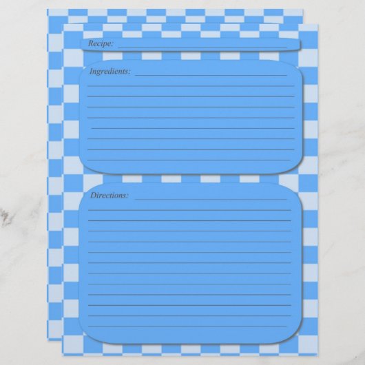 青市松模様にレシピ (正面/裏面)