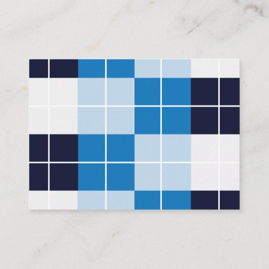 青市松模様に市松模様に格子模様 名刺 (裏面)