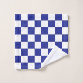 青市松模様に白バスタオルセット バスタオルセット (ウォッシュタオル)