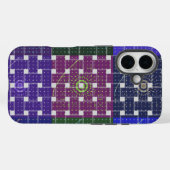 青市松模様に紫アートプリント Case-Mate iPhoneケース (裏面 (横))