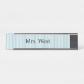 青市松模様に色プレート デスクネームプレート (正面)