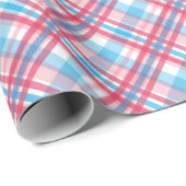 青市松模様に赤ピンクの華麗な模様 ラッピングペーパー (ロールコーナー)