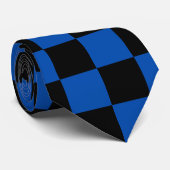 青市松模様に黒 ネクタイ (ロール)