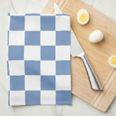 青市松模様に/グレーと白 キッチンタオル (四つ折り)