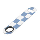 青市松模様に/グレーと白 スピード栓抜き (正面アングル)