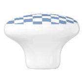 青市松模様に/グレーと白 セラミックノブ (側面)