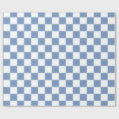 青市松模様に/グレーと白 ラッピングペーパー (フラット)