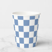 青市松模様に/グレーと白 紙コップ (裏面)