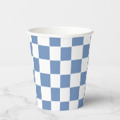 青市松模様に/グレーと白 紙コップ (右)