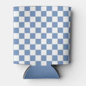 青市松模様に/グレーと白 缶クーラー (正面)